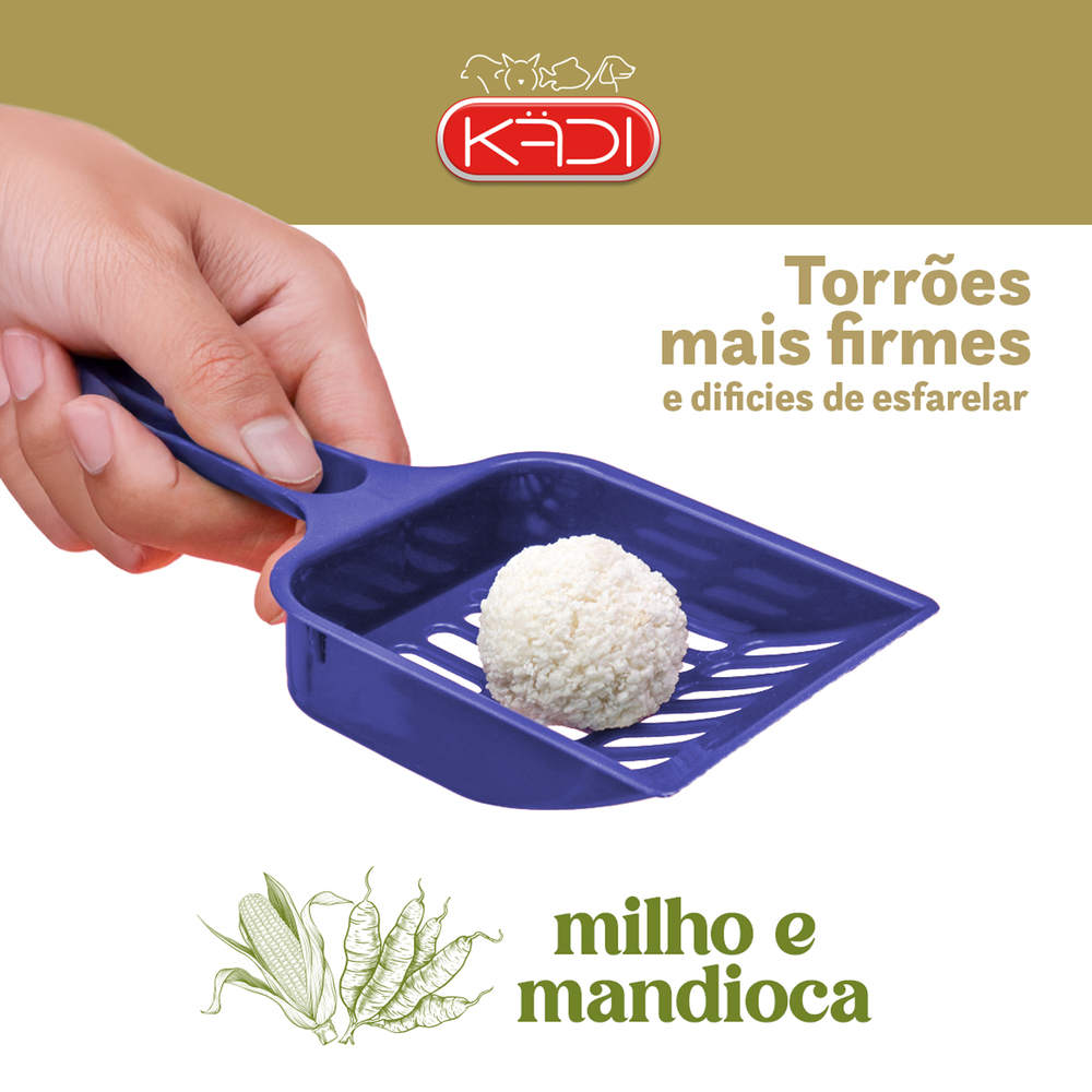 Areia Higiênica KÄDI para Gatos – Grãos Mistos 4Kg - Imagem 3